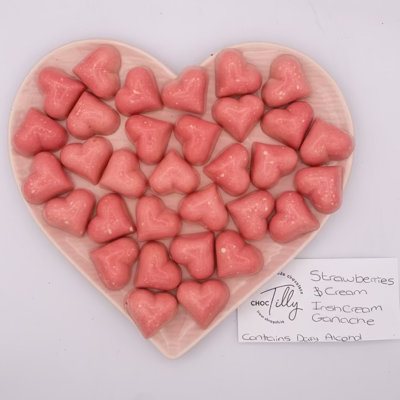 Strawberries & Cream Irish Cream Ganache