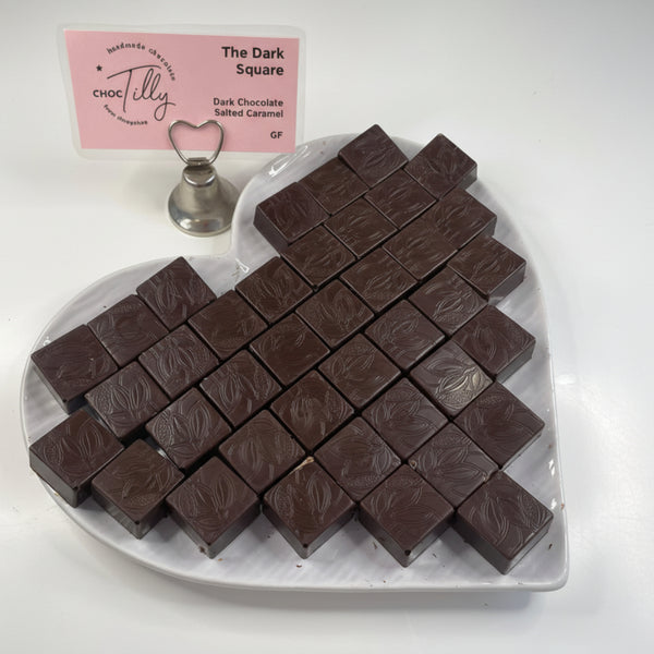 The Dark Square Salted Caramel Chocolate Bonbon