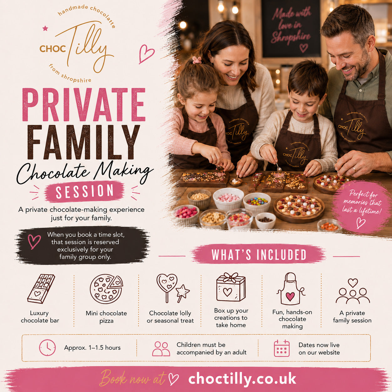 Private Family Chocolate Making Session – £60 Deposit