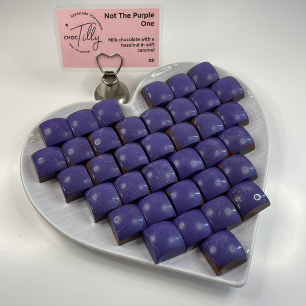 Not The Purple One Milk Chocolate Hazelnut Caramel Bonbon
