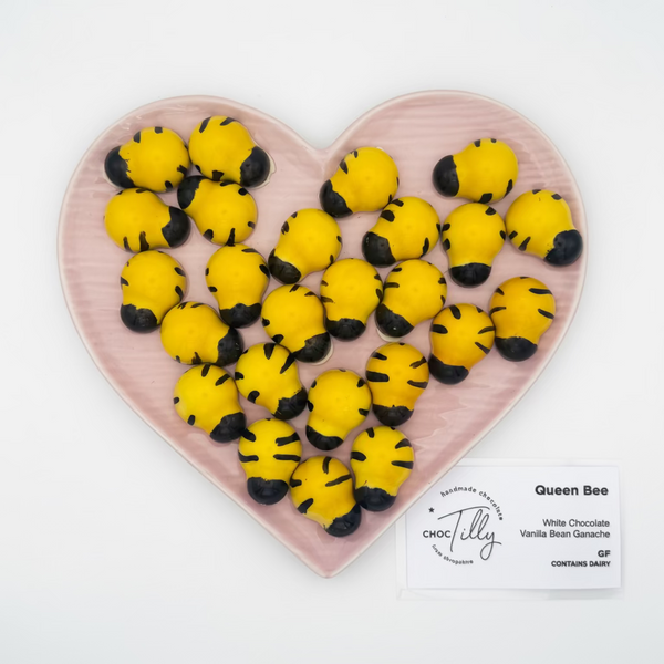 Queen Bee White Chocolate Vanilla Bean Bonbon