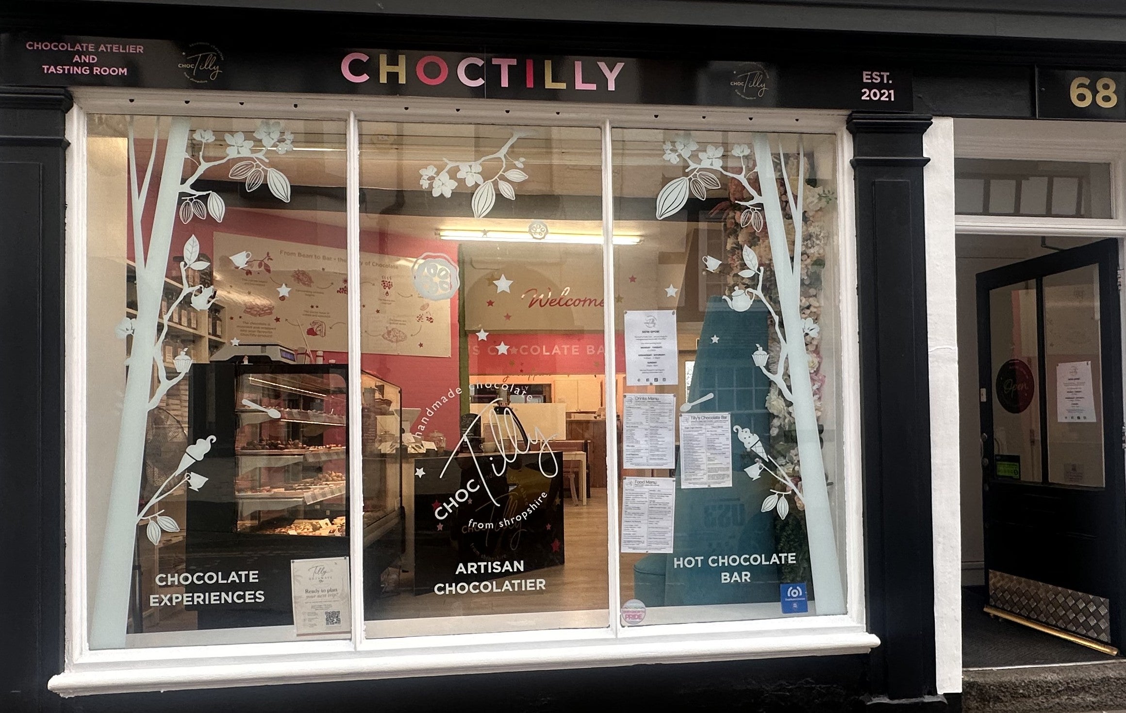 ChocTilly storefront at 68 St Mary's Street, Bridgnorth